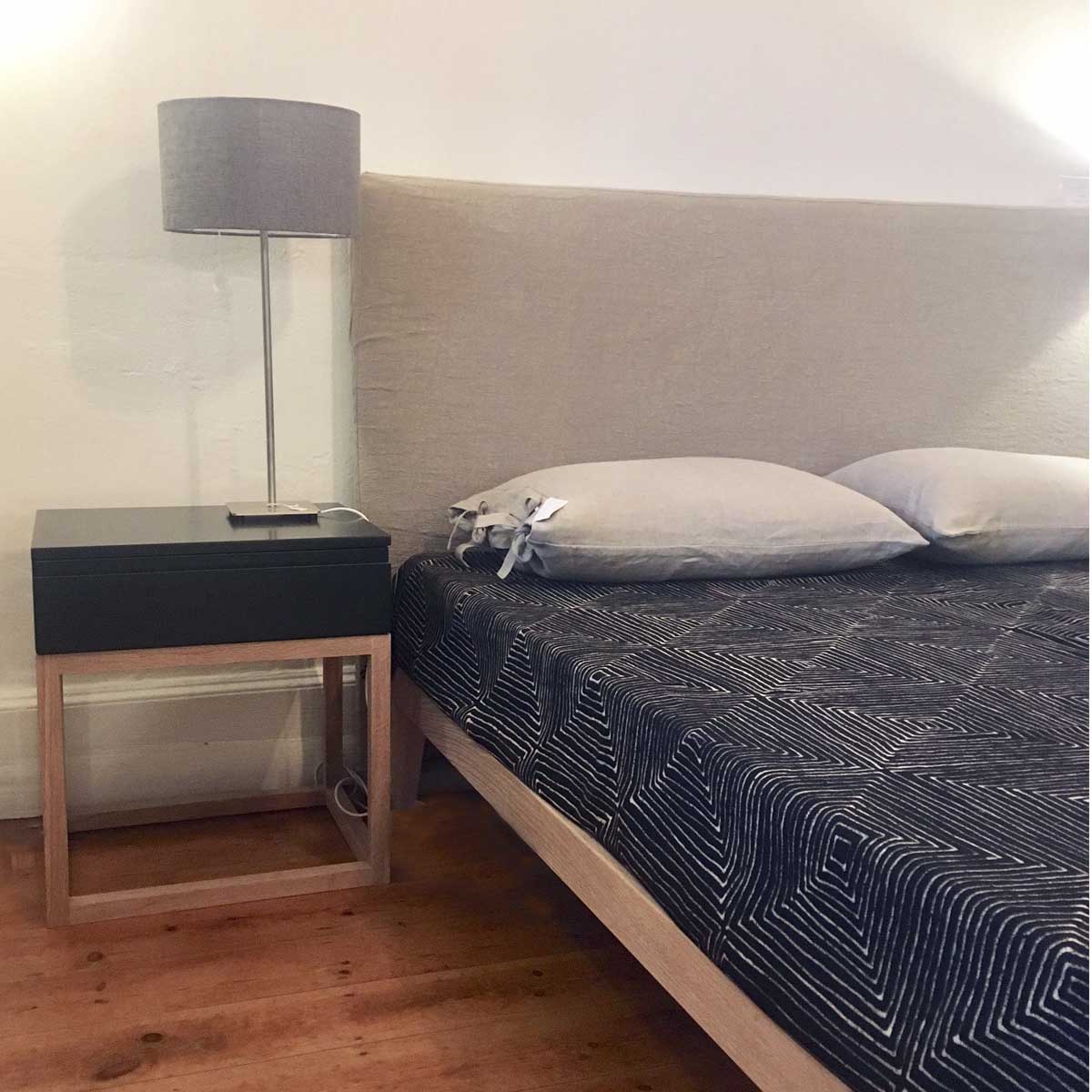 The Cubic Frame Pedestal with Drawer – Oak or Metal Frame