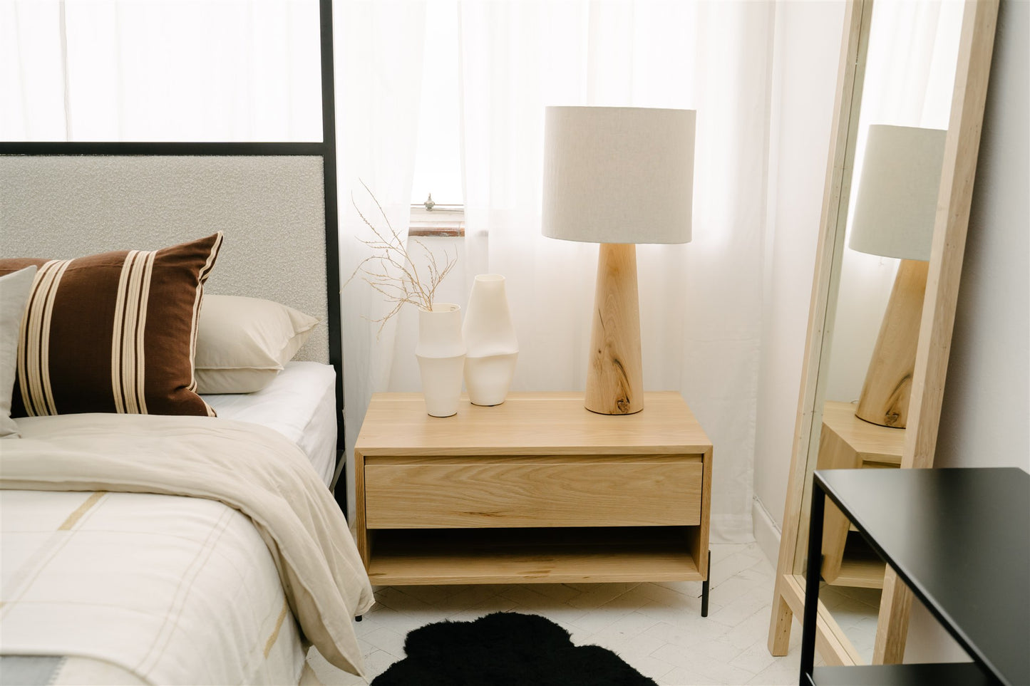 The Solid Oak Table Lamp
