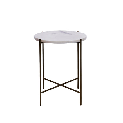 The Criss-Cross Side Table – Oak or Marble Top