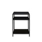 The Folded Plate Top Pedestal with Dual Shelves