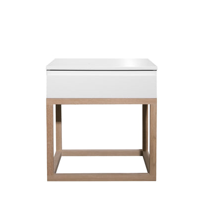 The Cubic Frame Pedestal with Drawer – Oak or Metal Frame